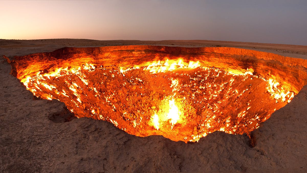 Türkmenistan Darvaza Doğalgaz Krateri söndürme projesi