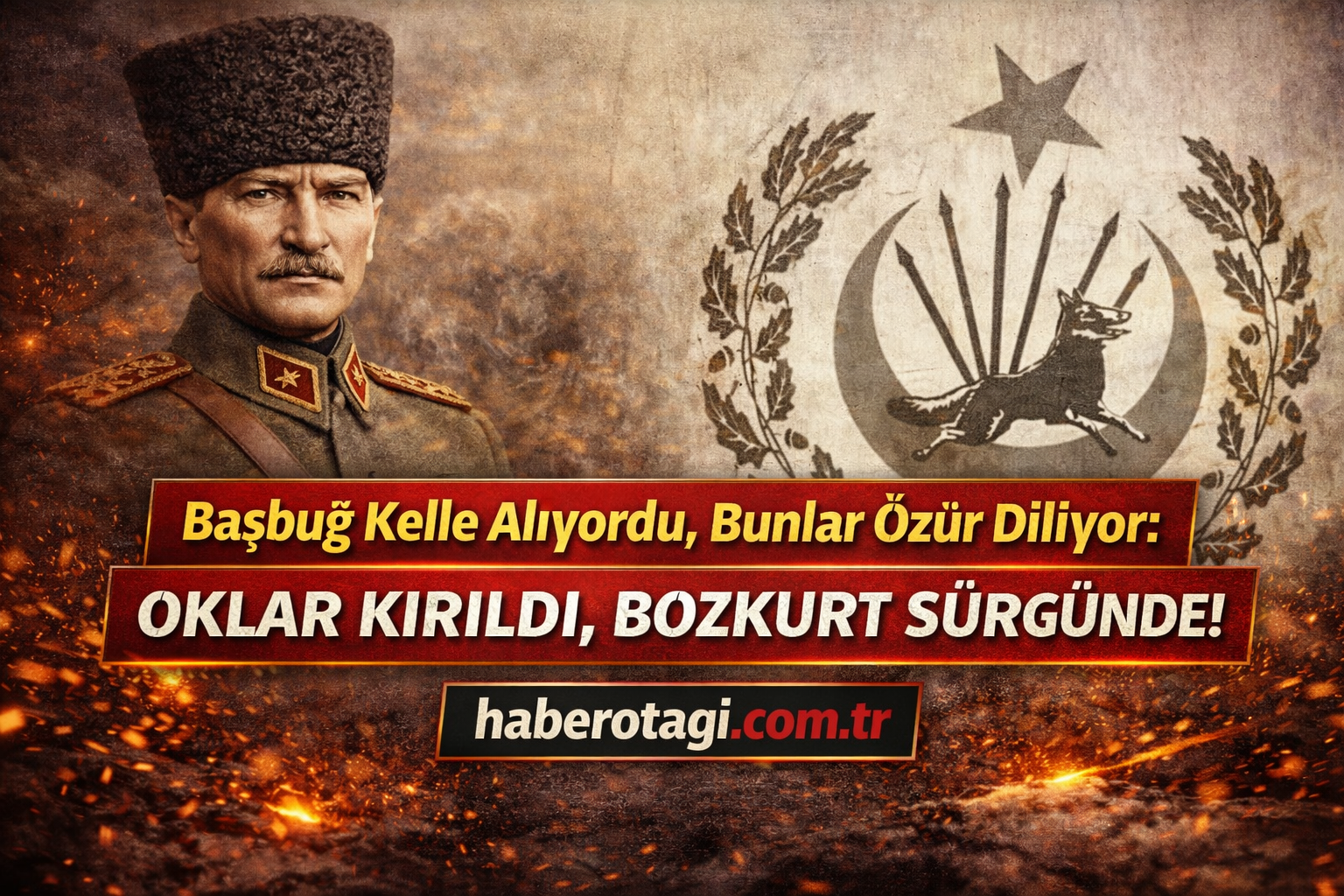 Başbuğ Kelle Alıyordu, Bunlar Özür Diliyor: Oklar Kırıldı, Bozkurt Sürgünde!